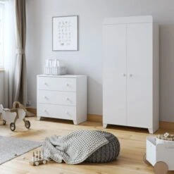Little Acorns Classic 3 Drawer Chest And Wardrobe Nursery Set -ELEND SHOP 30892452 alt06