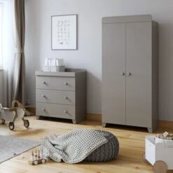 Little Acorns Classic 3 Drawer Chest And Wardrobe Nursery Set