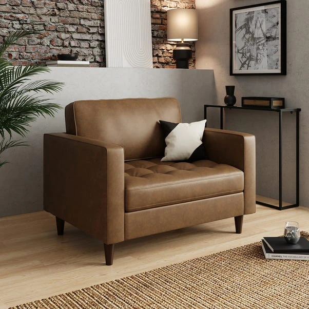 Zoe Faux Leather Snuggle Single Sofa Bed 2 Zoe Faux Leather Snuggle Single Sofa Bed - Image 2