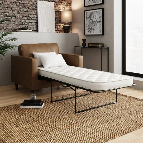 Zoe Faux Leather Snuggle Single Sofa Bed 3 Zoe Faux Leather Snuggle Single Sofa Bed - Image 3