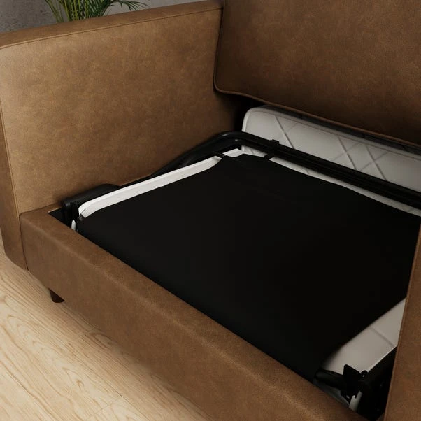 Zoe Faux Leather Snuggle Single Sofa Bed 4 Zoe Faux Leather Snuggle Single Sofa Bed - Image 4