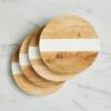 Pack Of 4 Wood And Resin Coasters