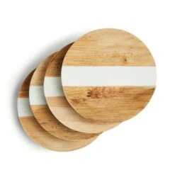 Pack Of 4 Wood And Resin Coasters 5 Pack Of 4 Wood And Resin Coasters -ELEND SHOP 30893298 alt02