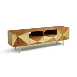 Zadie Extra Wide TV Unit For TVs Up To 80", Mango Wood -ELEND SHOP 30893738 alt06