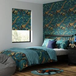 Age Of Dinosaurs Blackout Blue Roller Blind