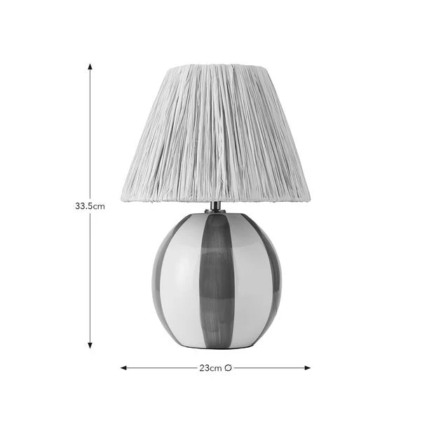 Mirabelle Round Striped Table Lamp 6 Mirabelle Round Striped Table Lamp - Image 6