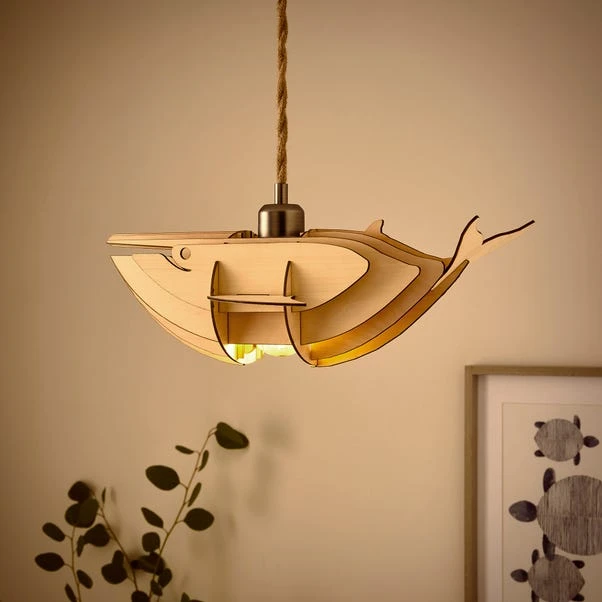 Whale Paint Your Own Easy Fit Pendant Shade 2 Whale Paint Your Own Easy Fit Pendant Shade - Image 2