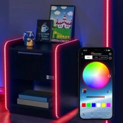 X Rocker Electra Bedside Table With Wireless Charging And LED Lights -ELEND SHOP 30895063