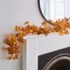Artificial Autumnal Leaves Lit Garland