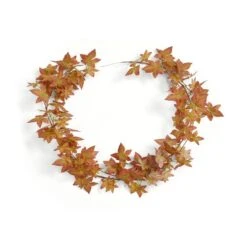 Artificial Autumnal Leaves Lit Garland 7 Artificial Autumnal Leaves Lit Garland -ELEND SHOP 30896674 alt04