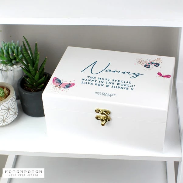 Personalised Butterfly White Storage Box 2 Personalised Butterfly White Storage Box - Image 2
