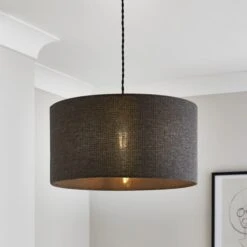Barkweave Drum Lamp Shade -ELEND SHOP 30898420