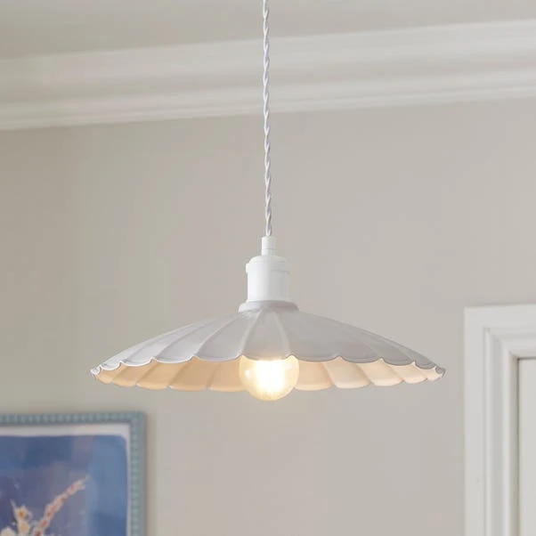 Maya Scalloped Metal Easy Fit Pendant Shade 11 Maya Scalloped Metal Easy Fit Pendant Shade - Image 11