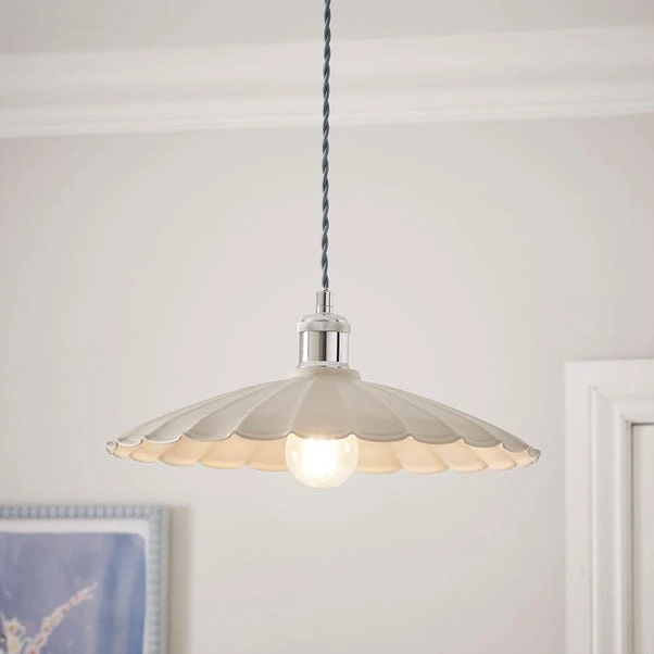 Maya Scalloped Metal Easy Fit Pendant Shade 6 Maya Scalloped Metal Easy Fit Pendant Shade - Image 6