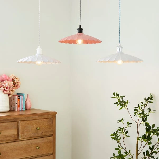 Maya Scalloped Metal Easy Fit Pendant Shade 10 Maya Scalloped Metal Easy Fit Pendant Shade - Image 10