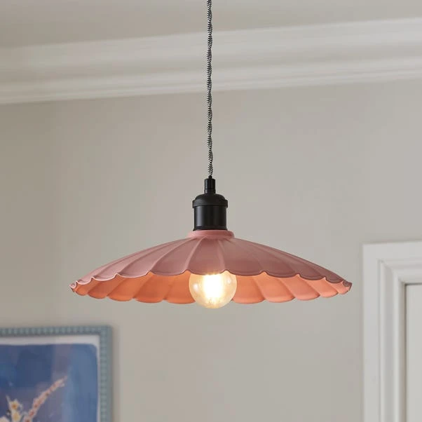 Maya Scalloped Metal Easy Fit Pendant Shade 1 Maya Scalloped Metal Easy Fit Pendant Shade