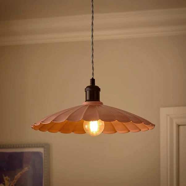 Maya Scalloped Metal Easy Fit Pendant Shade 2 Maya Scalloped Metal Easy Fit Pendant Shade - Image 2