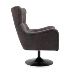 Roan Microsuede Swivel Chair -ELEND SHOP 30899581 alt04