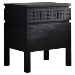 Baytown Boutique Bedside 2 Drawer Chest, Black -ELEND SHOP 30899762 alt03
