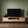 Reynolds Extra Wide TV Unit For TVs Up To 80", Rustic Oak Effect