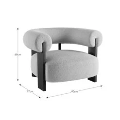 Fallon Tonal Boucle Bolster Accent Chair -ELEND SHOP 30903541 alt09