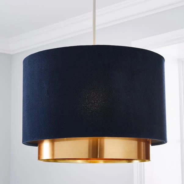 Nesa Two Tier Velvet Lamp Shade 1 Nesa Two Tier Velvet Lamp Shade