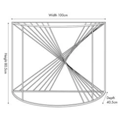 Liberty Glass And Gold Half Moon Console Table -ELEND SHOP 30907237 alt09