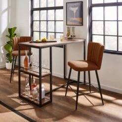 Taylor Counter Height Bar Stool, Faux Leather -ELEND SHOP 30908082