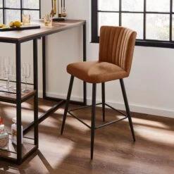 Taylor Counter Height Bar Stool, Faux Leather -ELEND SHOP 30908082 alt01