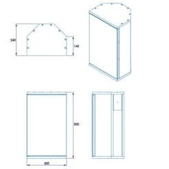Simplicity Single Door Corner Cabinet -ELEND SHOP 30908837 alt09
