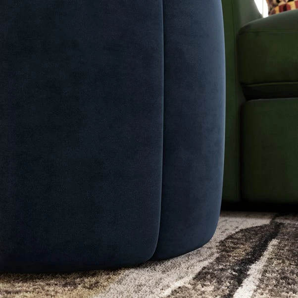 Pumpkin Velvet Footstool 2 Pumpkin Velvet Footstool - Image 2