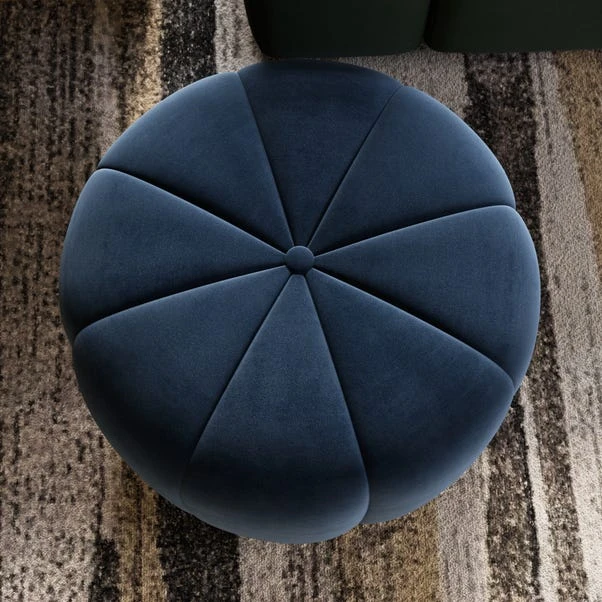 Pumpkin Velvet Footstool 4 Pumpkin Velvet Footstool - Image 4