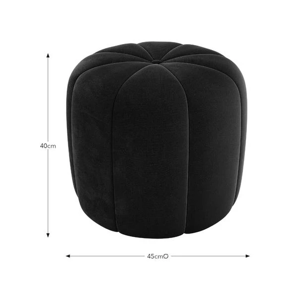 Pumpkin Velvet Footstool 6 Pumpkin Velvet Footstool - Image 6