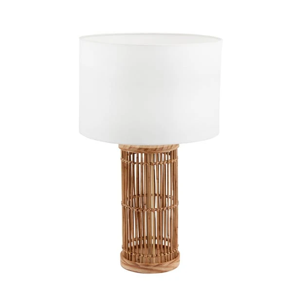 Sorbus Natural Ribbed Table Lamp 6 Sorbus Natural Ribbed Table Lamp - Image 6