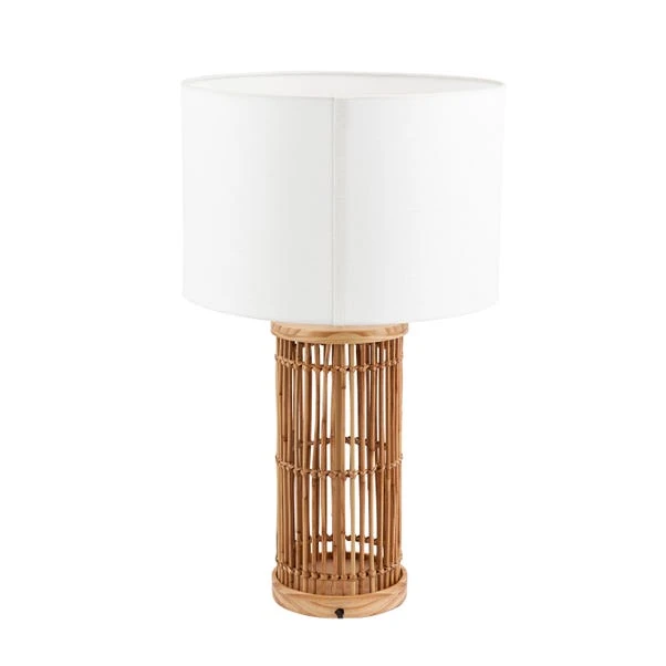 Sorbus Natural Ribbed Table Lamp 7 Sorbus Natural Ribbed Table Lamp - Image 7