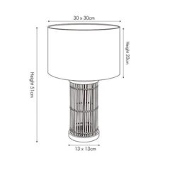 Sorbus Natural Ribbed Table Lamp 21 Sorbus Natural Ribbed Table Lamp -ELEND SHOP 30909402 alt06