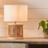 Sorbus Natural Ribbed Table Lamp