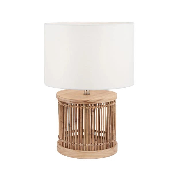 Sorbus Natural Ribbed Table Lamp 2 Sorbus Natural Ribbed Table Lamp - Image 2