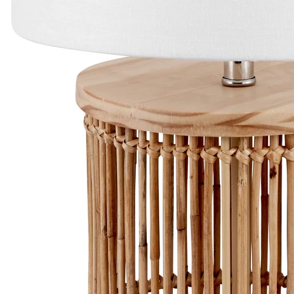 Sorbus Natural Ribbed Table Lamp 3 Sorbus Natural Ribbed Table Lamp - Image 3