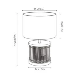 Sorbus Natural Ribbed Table Lamp 14 Sorbus Natural Ribbed Table Lamp -ELEND SHOP 30909403 alt03