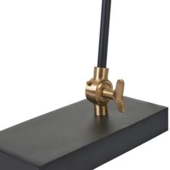Canton Matt Black And Brass Metal Cone Floor Lamp -ELEND SHOP 30909432 alt03