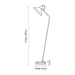 Canton Matt Black And Brass Metal Cone Floor Lamp -ELEND SHOP 30909432 alt05