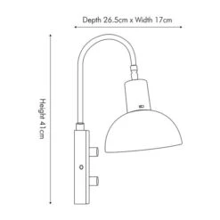 Mayfair Matt Black Domed Task Wall Light -ELEND SHOP 30909463 alt06