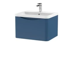 Lunar Wall Mounted 1 Drawer Vanity Unit With Polymarble Basin -ELEND SHOP 30910235