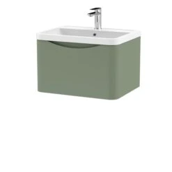 Lunar Wall Mounted 1 Drawer Vanity Unit With Polymarble Basin -ELEND SHOP 30910236