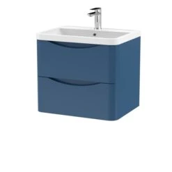 Lunar Wall Mounted 2 Drawer Vanity Unit With Polymarble Basin -ELEND SHOP 30910240
