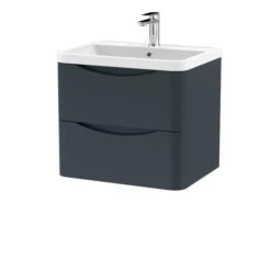 Lunar Wall Mounted 2 Drawer Vanity Unit With Polymarble Basin -ELEND SHOP 30910242