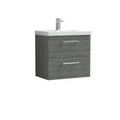 Arno Wall Mounted 2 Drawer Vanity Unit With Basin 39 Arno Wall Mounted 2 Drawer Vanity Unit With Basin -ELEND SHOP 30910318