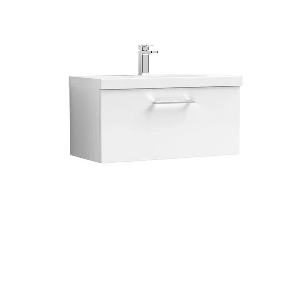 Arno Wall Mounted 1 Drawer Vanity Unit With Basin 13 Arno Wall Mounted 1 Drawer Vanity Unit With Basin - Image 13