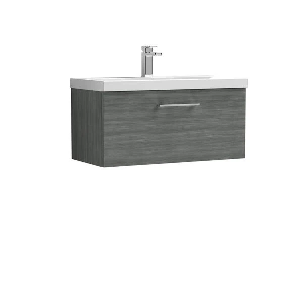 Arno Wall Mounted 1 Drawer Vanity Unit With Basin 5 Arno Wall Mounted 1 Drawer Vanity Unit With Basin - Image 5